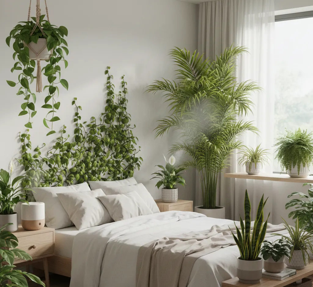 Die besten luftfeuchtigkeitsliebenden Pflanzen fürs Schlafzimmer