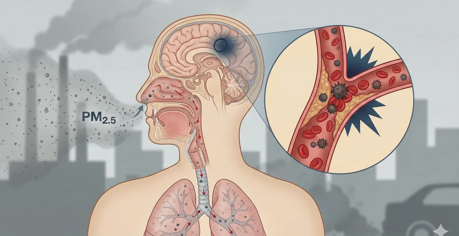Feinstaub und Schlaganfall: Wie Luftverschmutzung unser Gehirn gefährdet