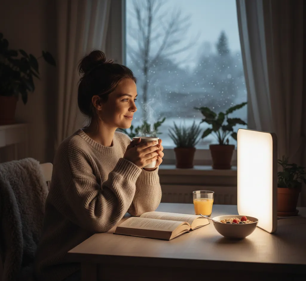 Lichttherapie gegen winterliche Morgenmüdigkeit: So starten Sie wacher in den Tag