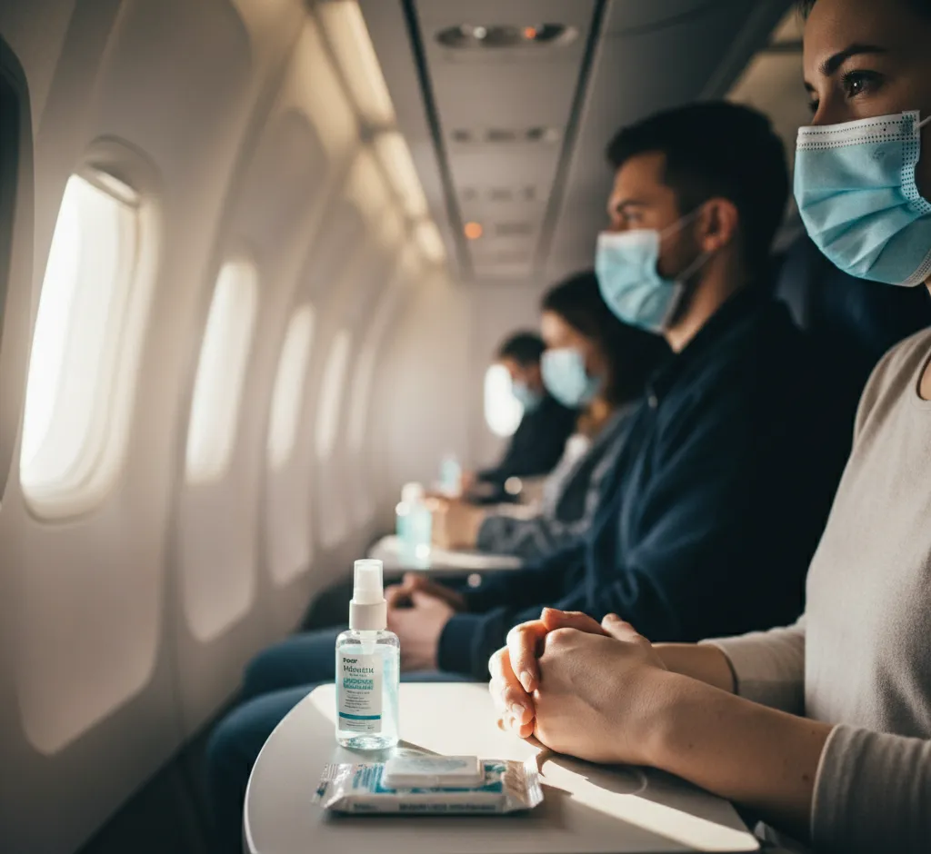 Schutz über den Wolken: So wehren Sie Keime im Flugzeug effektiv mit Masken ab