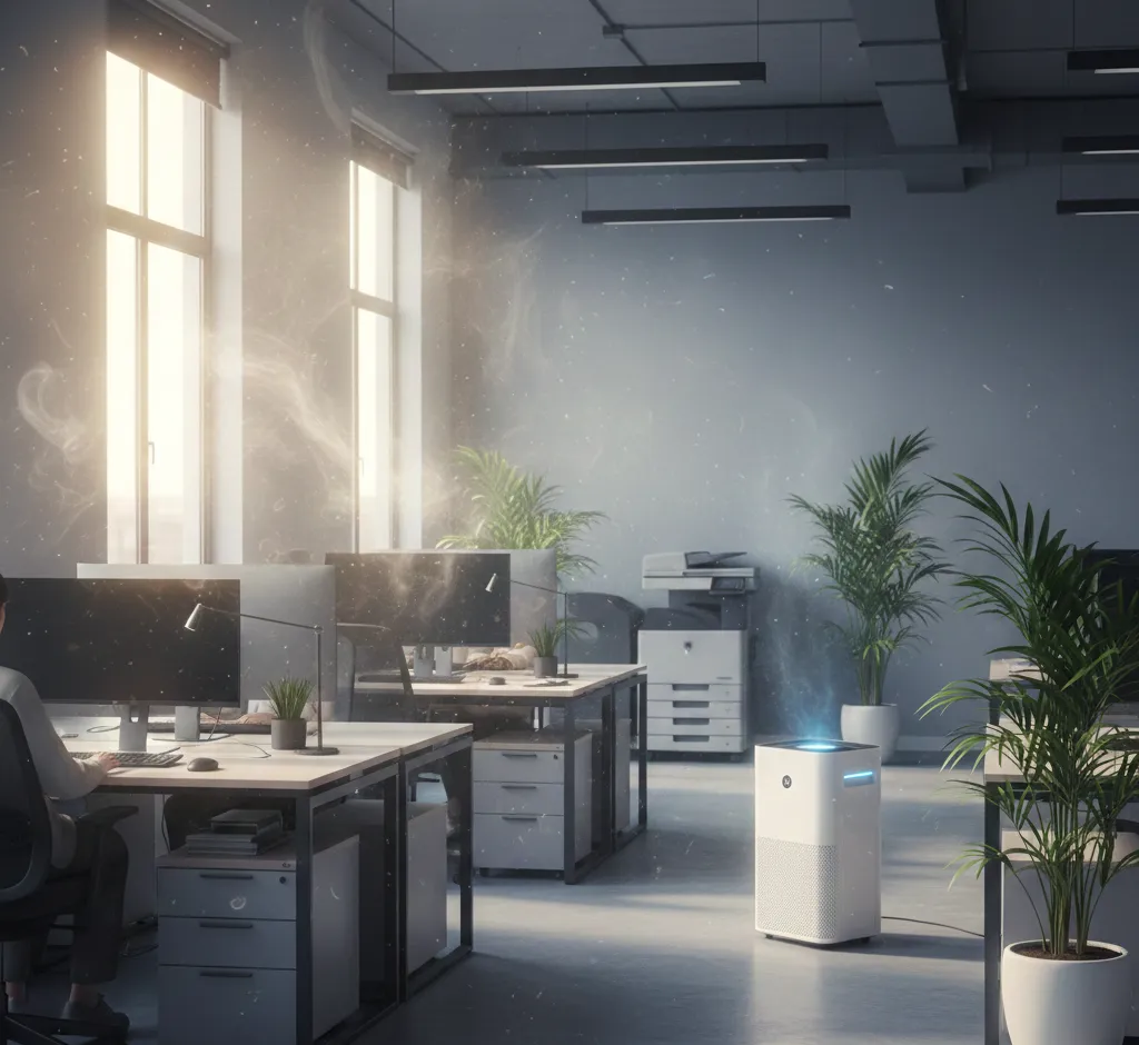 Unsichtbare Gefahr am Schreibtisch: Wie Feinstaub im Büro Ihre Gesundheit und Produktivität beeinträchtigt