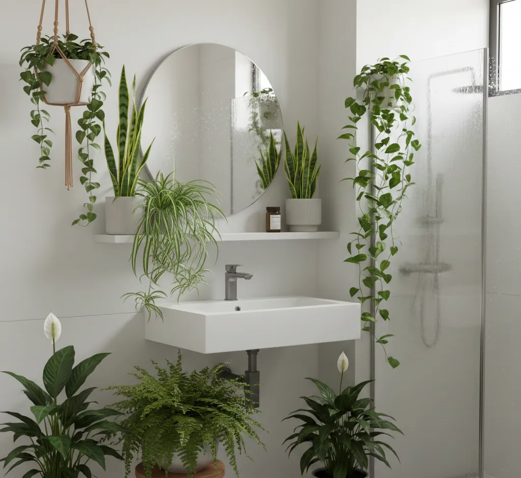 Zimmerpflanzen gegen Schimmel im Bad: Natürliche Luftentfeuchter für ein gesundes Raumklima